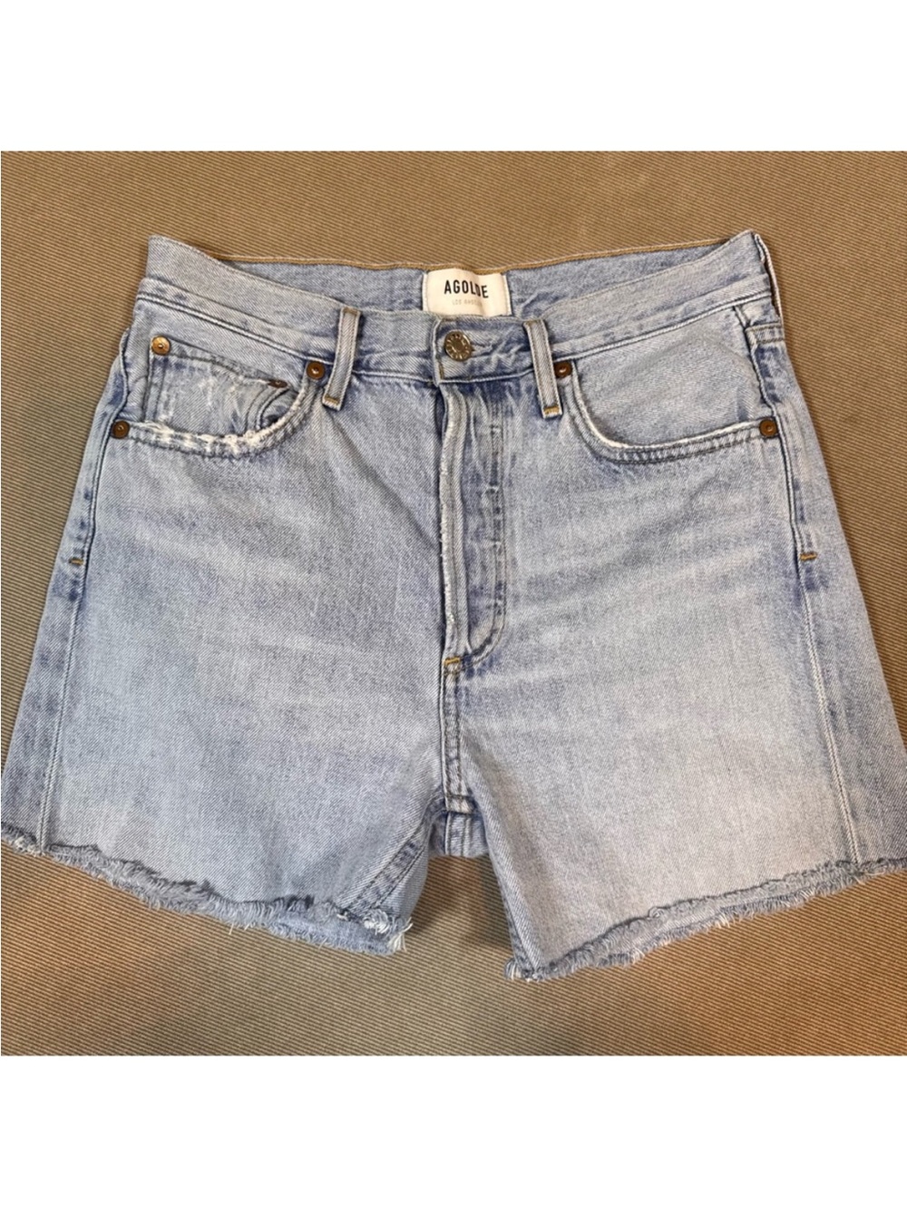 AGOLDE Jamie Light Wash Denim Shorts